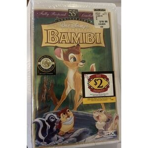 Bambi: 55th Anniversary Walt Disney's Masterpiece (VHS, Limited Edition).